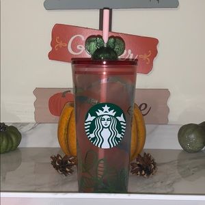 Starbucks floral glass tumbler